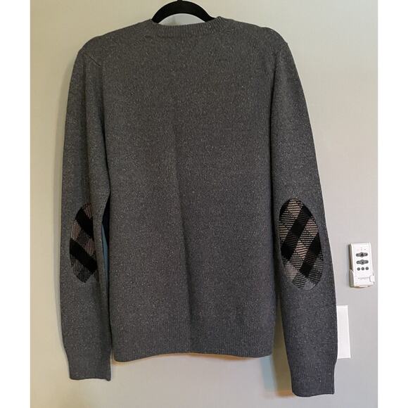Burberry Other - Burberry Brit Sweater Wool Silk Blend Crew Neck Sweater Elbow Patches Mens Large
